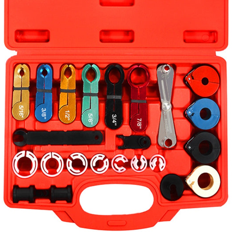 Fuel Line Disconnect Tool Set – Master Quick Disconnect Tool for AC Fuel Line System, Red