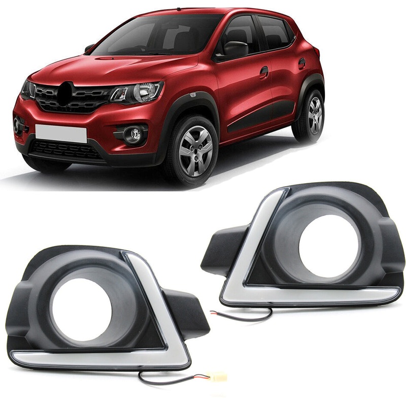 LED Daytime Running Light DRL Driving Fog Lamp For Renault Kwid 2016 2017-2018 (Set of 2)