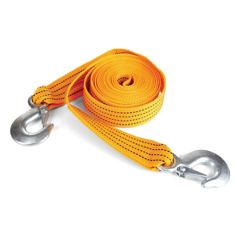 3 Ton & 2.65M Long Super Strong Emergency Tow Strap Rope | Heavy Duty Breakdown Recovery & Towing Rope | Car Tow Cable | (Color :-Yellow)