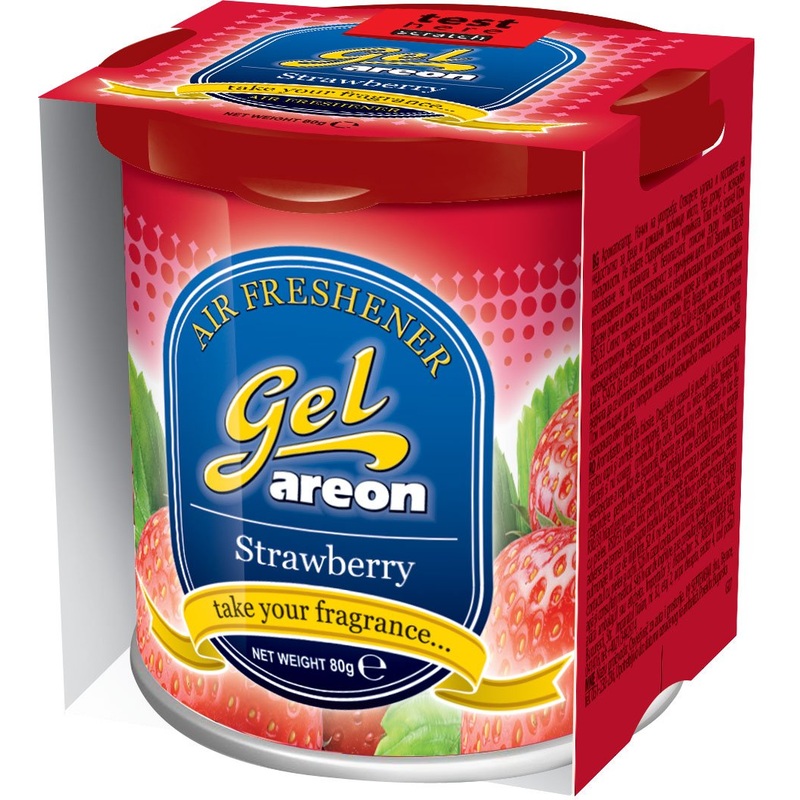 Aeron Strawberry Gel Air Freshener for Car, 80g