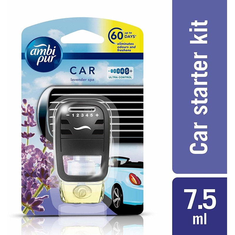 Ambi Pur Lavender Spa Ultra Control Car Air Freshener 60 Days 7.5 5ml Pack