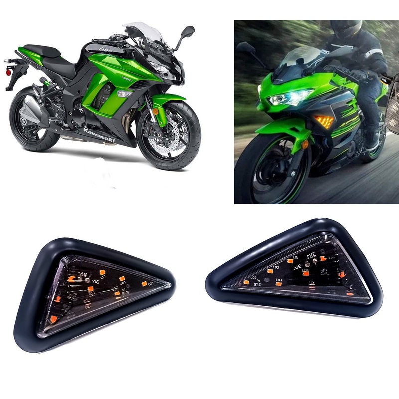 Yellow Side LED Indicator Light Compatible with Universal Bike (Pack of 2)