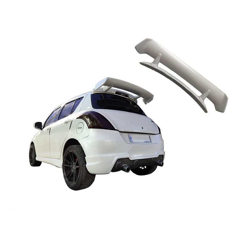 ABS Monster Roof Spoiler Compatible with Swift 2018 | Car Spoiler with Light Weight | Color – White