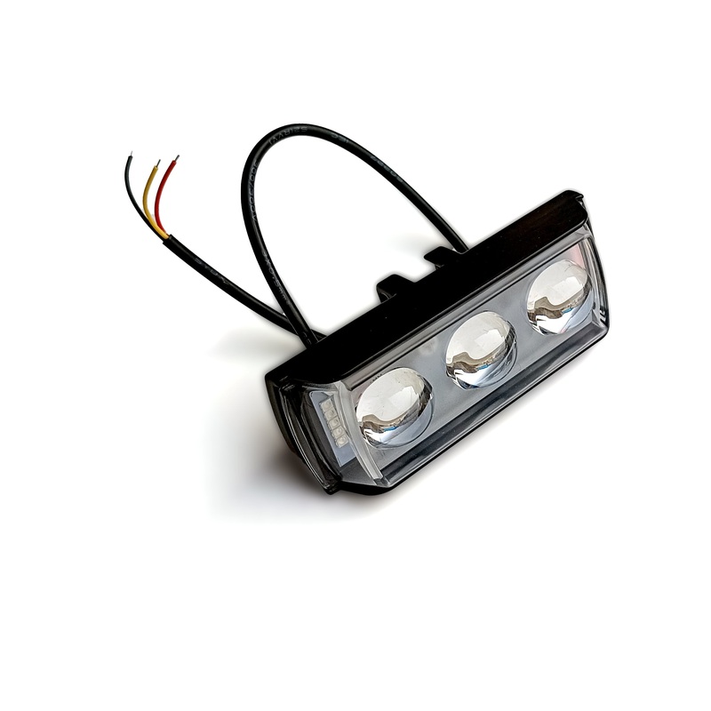 Auto Pearl 3-Lens Led Red, Blue, White, Yellow Colour & Flashing Mode With Mounting Bracket (Pack of 1)