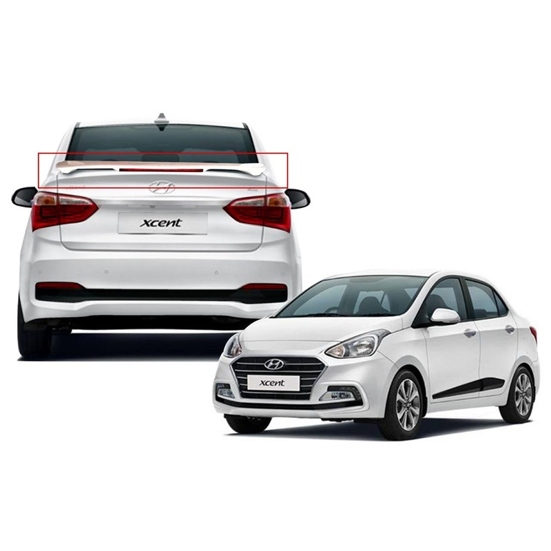 Car Body Colored Spoiler Latest ABS OE Type Drill Free Compatible with Xcent 2017 Color:-Polar White (Copy)