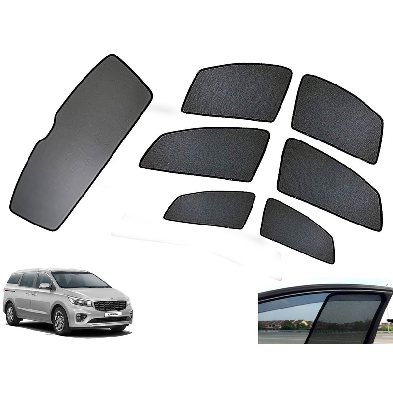 Z-Black Car Window Plug-in Half Sun Shades & Rear Dicky Curtain (Combo) for KIA