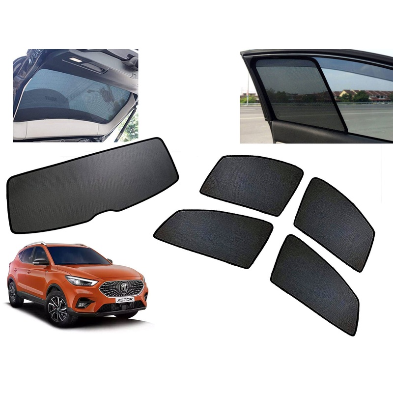Z-Black Car Window Plug-in Half Sun Shades & Rear Dicky Curtain (Combo) for MG