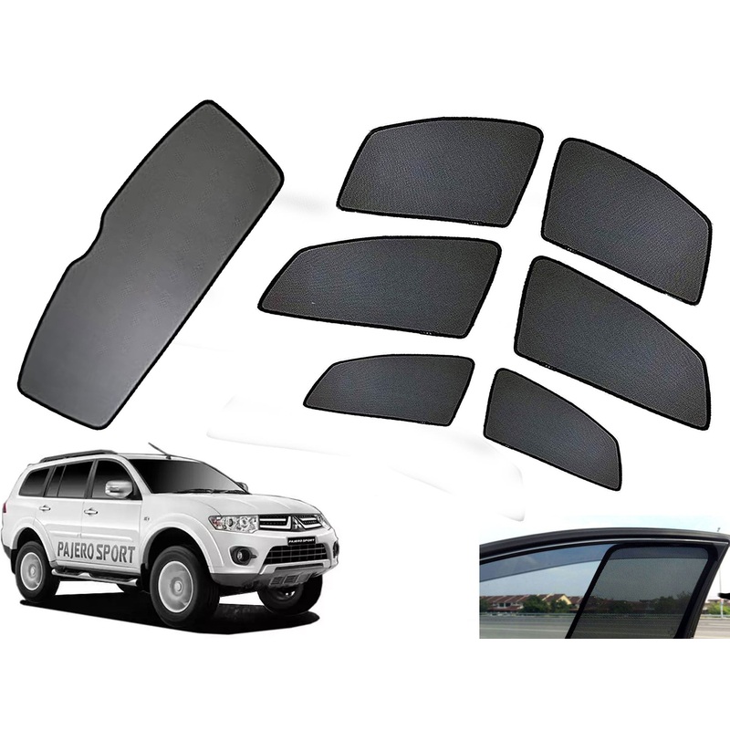 Z-Black Car Window Plug-in Half Sun Shades & Rear Dicky Curtain (Combo) for Mitsubishi