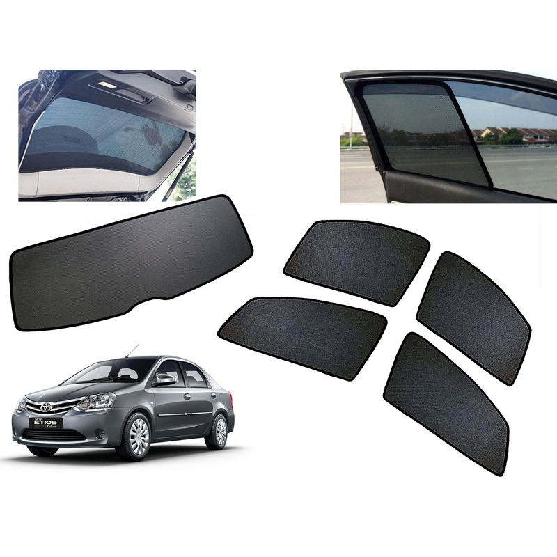 Z-Black Car Window Plug-in Half Sun Shades & Rear Dicky Curtain (Combo) for Toyota