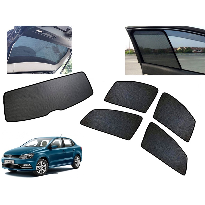 Z-Black Car Window Plug-in Half Sun Shades & Rear Dicky Curtain (Combo) for Volkswagen