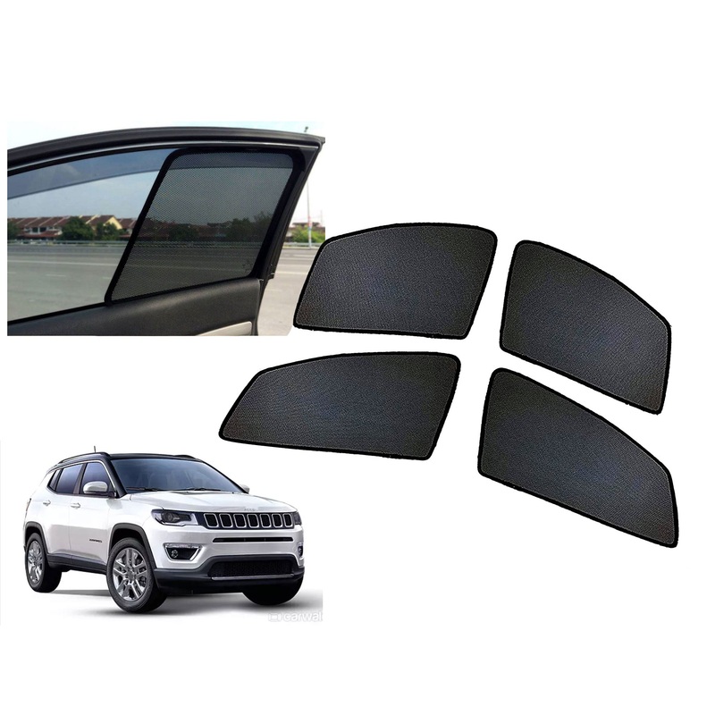 Z-Black Window Plug-in Half Sun Shades Car Curtain for Jeep