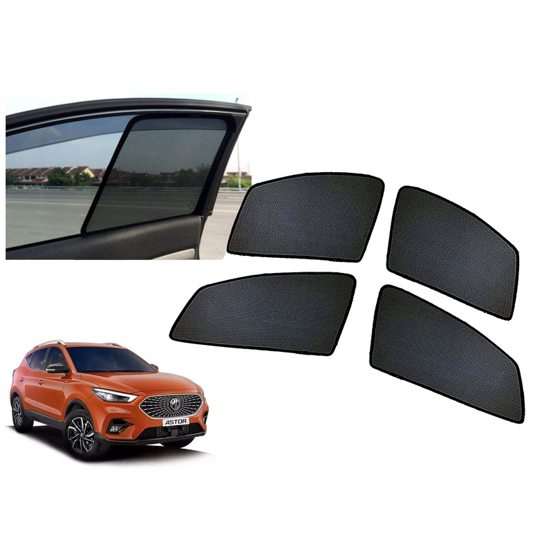Z-Black Window Plug-in Half Sun Shades Car Curtain for MG