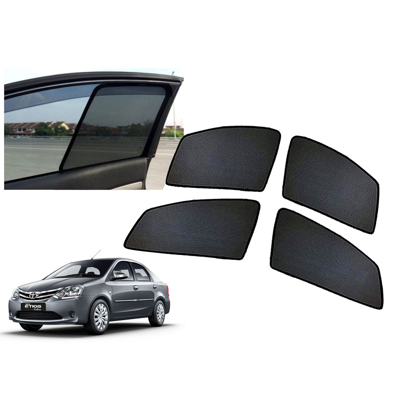 Z-Black Window Plug-in Half Sun Shades Car Curtain for Toyota