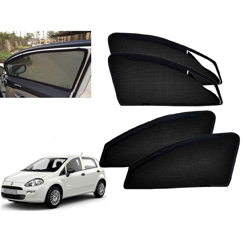 Zipper Magnetic Car Curtain Sunshades for Fiat