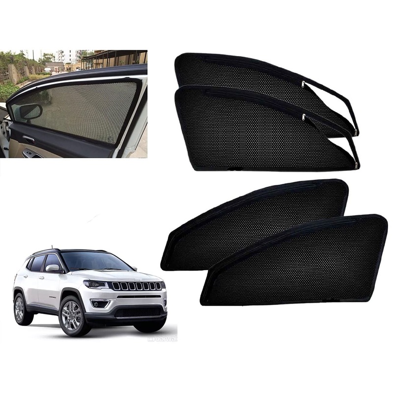 Zipper Magnetic Car Curtain Sunshades for Jeep