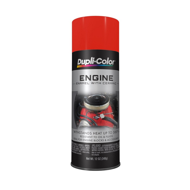 Dupli-Color Engine Enamel – Chevy Orange-Red, 340g – DE1607 (Pickup Only)
