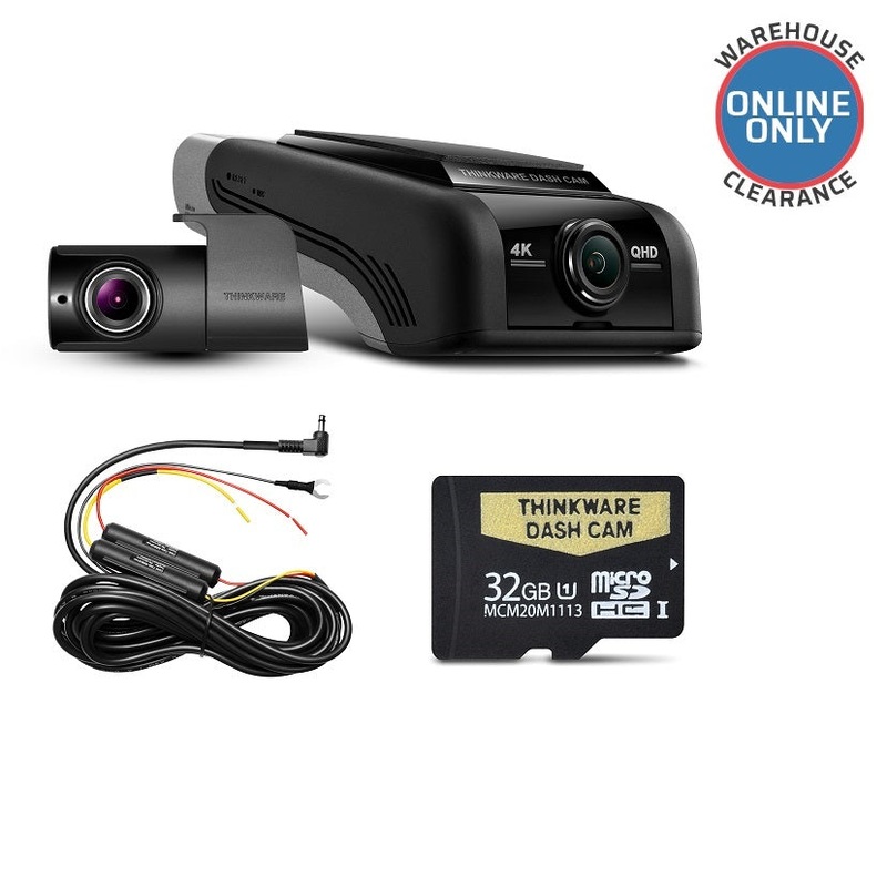 Thinkware U1000 4K Front and 2K Rear Dash Cam with Hardwiring Kit and 32GB SD Card – U4KD32