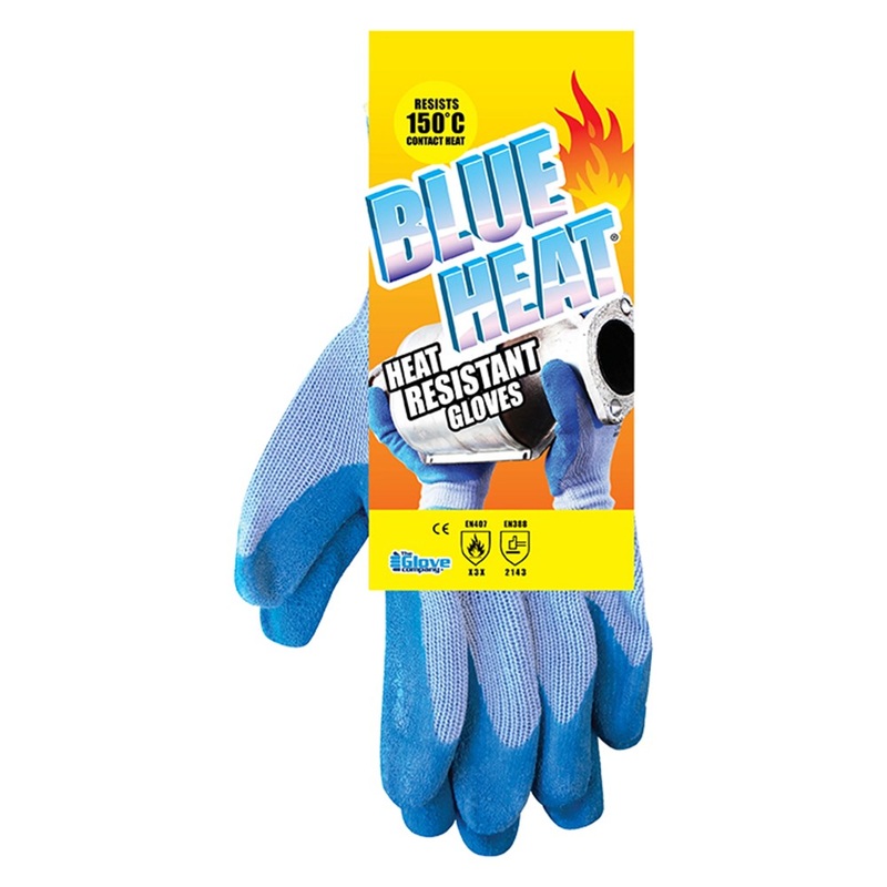 The Glove Company Blue Heat Level 3 Heat Protection Gloves – 1 Pair – Medium – 710402