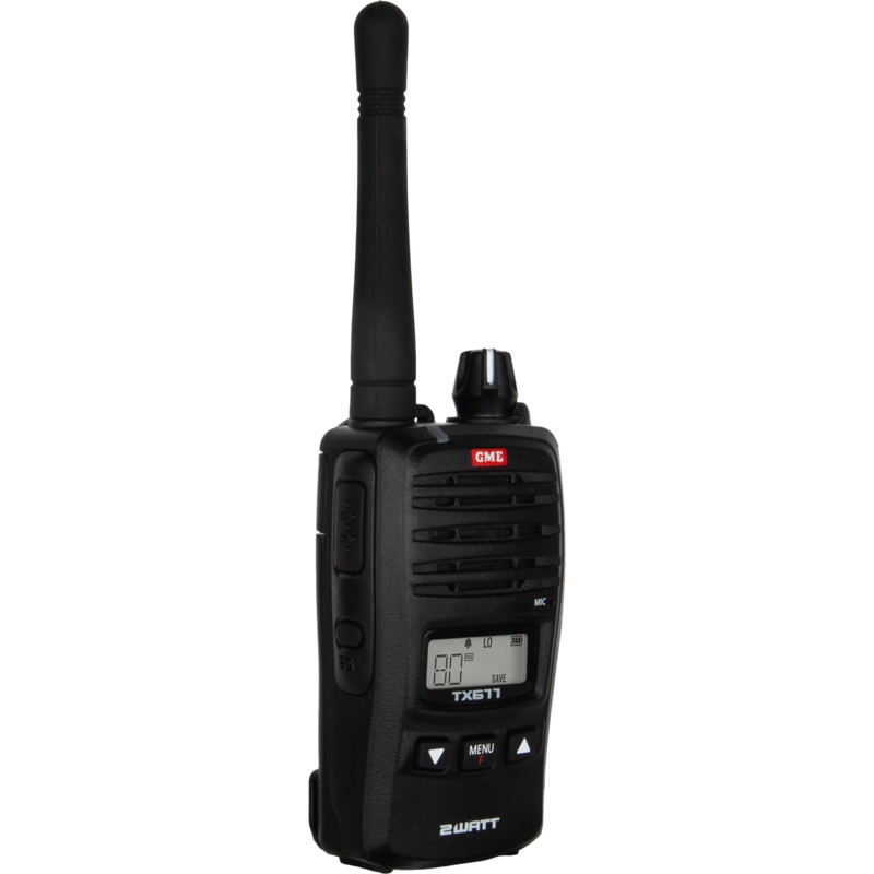 GME 2 Watt UHF CB Handheld Radio – Twin Pack – TX677TP