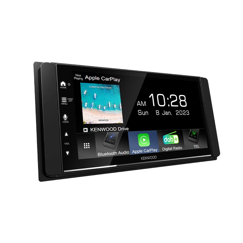 Kenwood DMX7522DABS 6.8 Inch LCD Mechless Digital Media Receiver Head Unit with Wireless Android Auto and Apple CarPlay