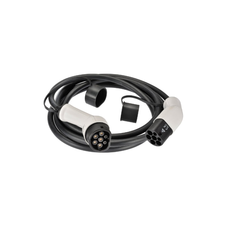 Projecta EVCBT2T2-3P 7.2 – 22kW Three Phase EV Charging Cable for Type 2 Electric Vehicles  – 5m Total Length