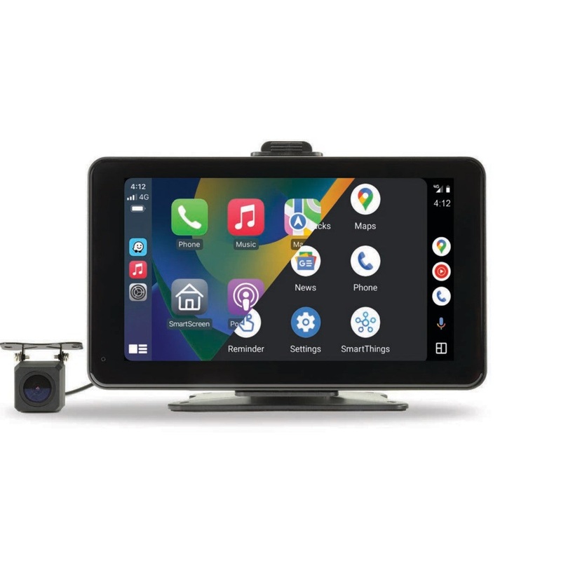 Aerpro AM7CPAAM Dash Mounted Android Auto and Apple CarPlay 7 Touchscreen with Reverse Camera