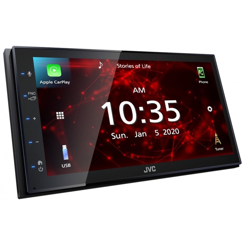 JVC KW-M590BT Mechless Multimedia Head Unit with Apple CarPlay and Android Auto and 6.8 Capacitive Touch Screen