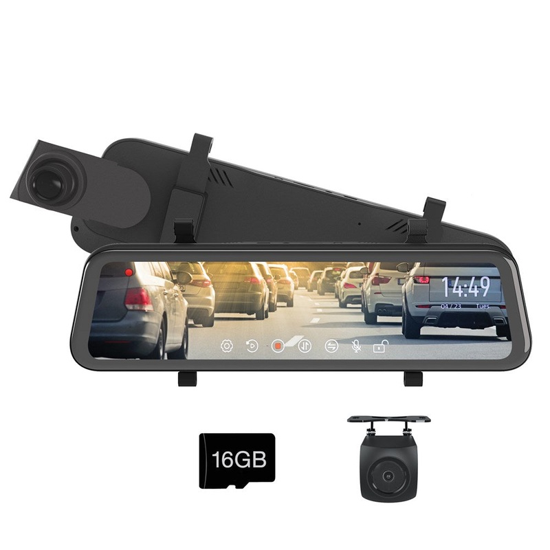 Gator 9 Touch Screen HD Mirror Display 1080P Dual Recording, Streaming & Reverse Camera Kit – GRV96MKT