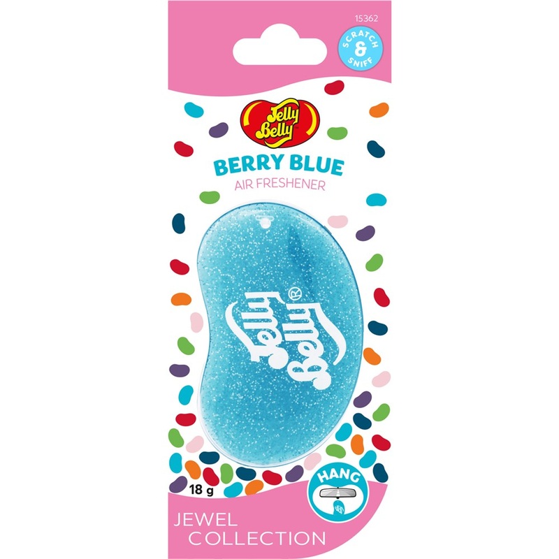 Jelly Belly 3D Jewel Hanging Air Freshener – Berry Blue (Single) – E303515100