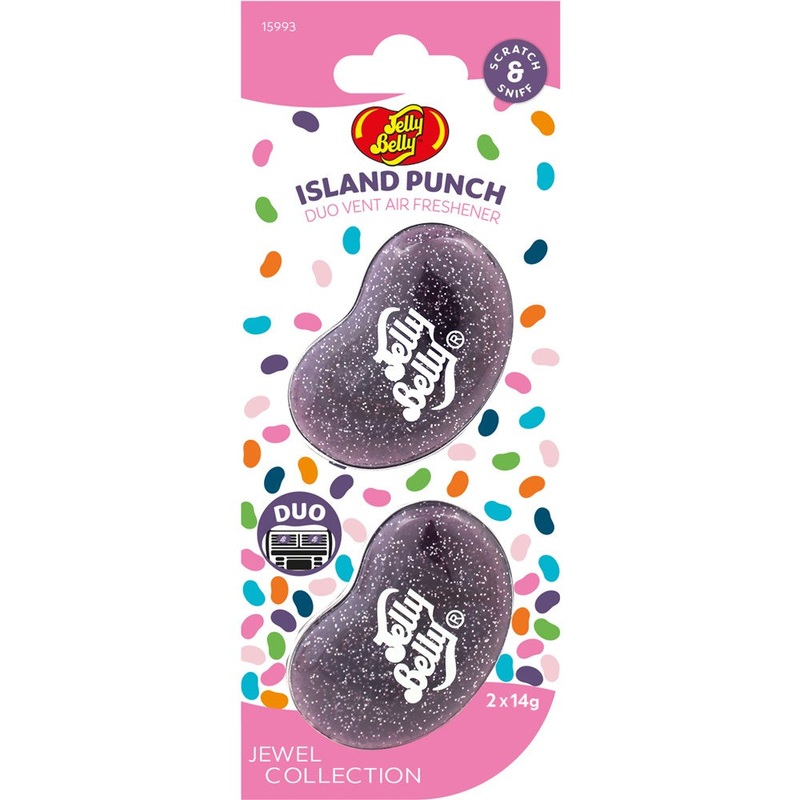 Jelly Belly Duo Vent Air Freshener – Island Punch Jewel (Pair) – E303519400