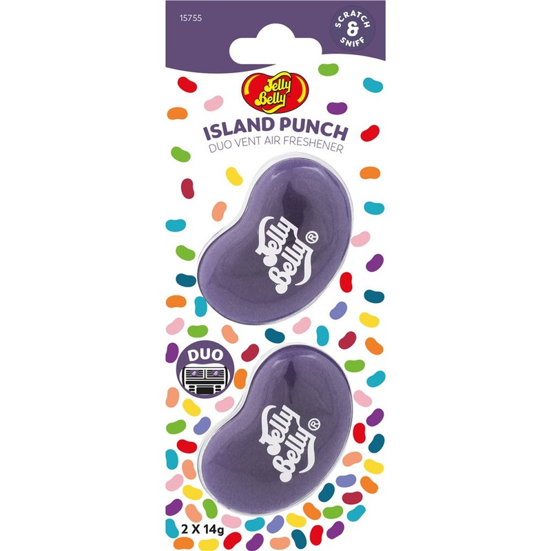 Jelly Belly Duo Vent Air Freshener – Island Punch (Pair) – E302722400