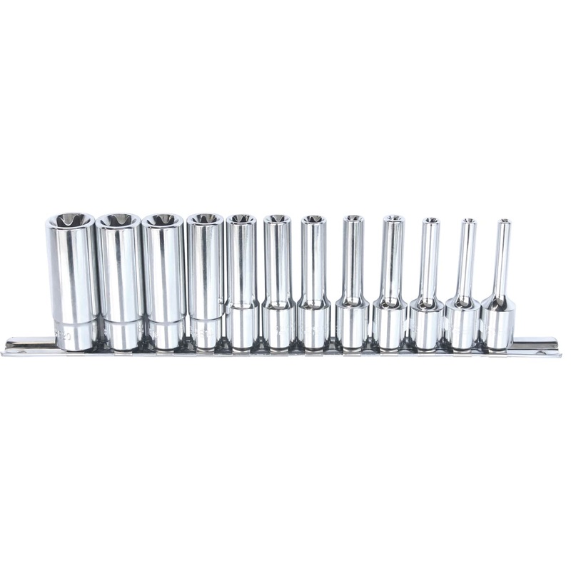 SP Tools 3/8 inch Dr Deep Socket Rail Set – 12pc – E-Torx – SP20551 (click & collect only)