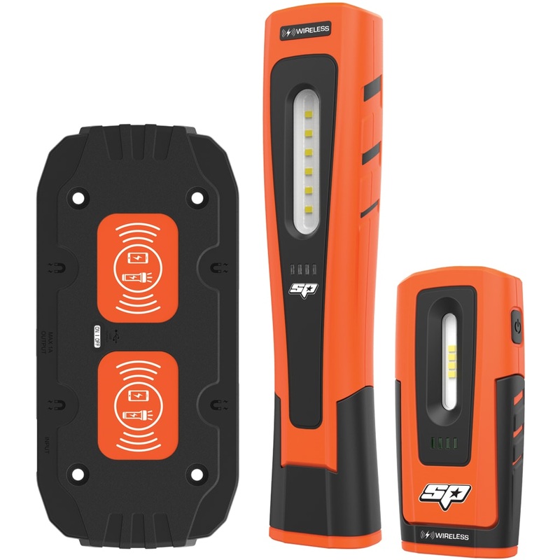 SP Tools Work Light/Flashlight – SMD LED – Wireless Charge – Twin Pack – SP81499  (click & collect only)