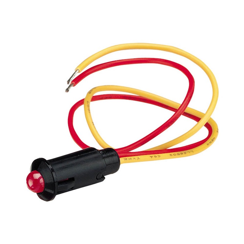 Narva 62075BL 12 Volt Pilot Lamp Pre-WiRed With Red Led