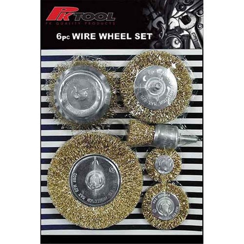 PKTool Flat & Cone Wire Wheel Brush Set 6 Piece – RG1302