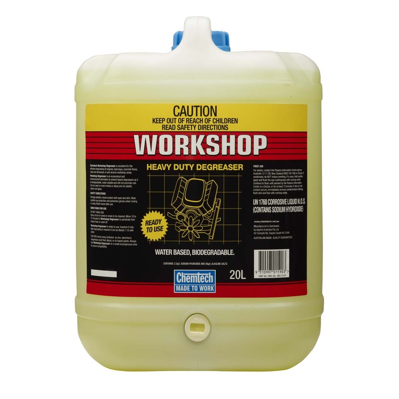 Chemtech Workshop Heavy Duty Degreaser 20L – CWD-20L (Bulky Item – Freight Charges apply)
