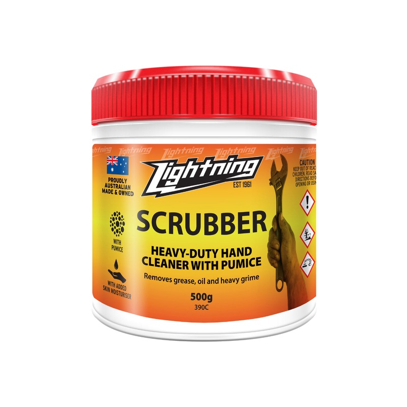 Lightning Scrubber Heavy Duty Hand Cleaner wth Pumice, 500g – 390C (Pickup Only)