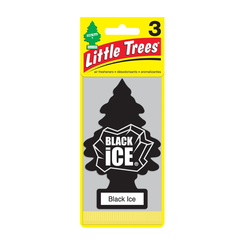 Little Trees Air Freshener – Black Ice, 3 Pack 32055