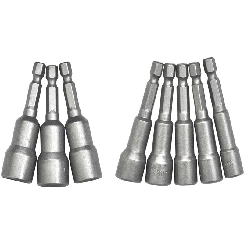 PKTool Magnetic Socket Nut Driver Set – 8 Piece 1/4 Drive – PT10805