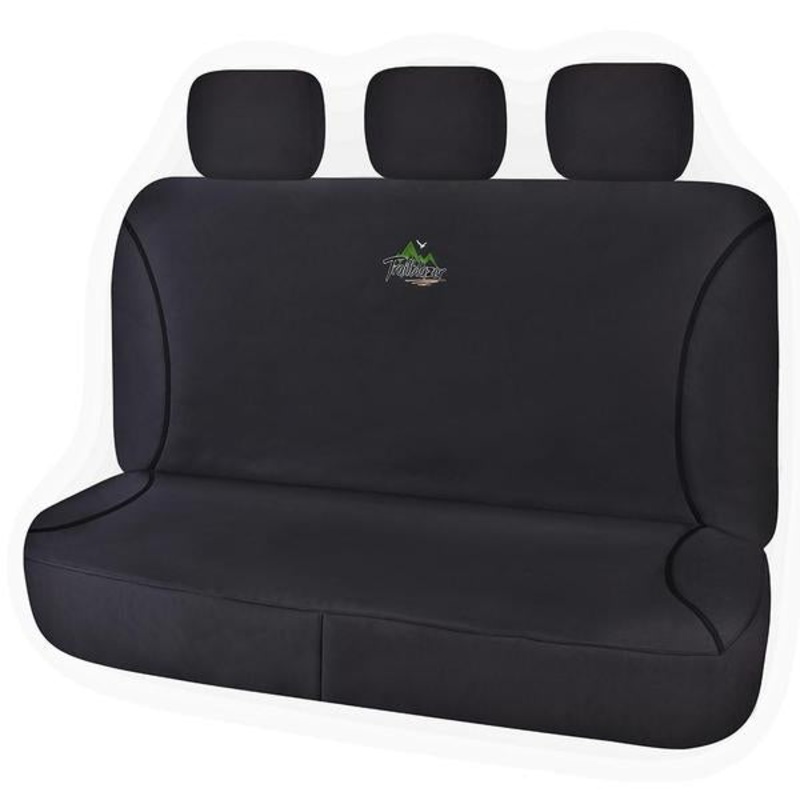 MyCar Trailblazer Universal 08H Rear With 3 Headrest Canvas Seat Cover – Black – TR0608H04