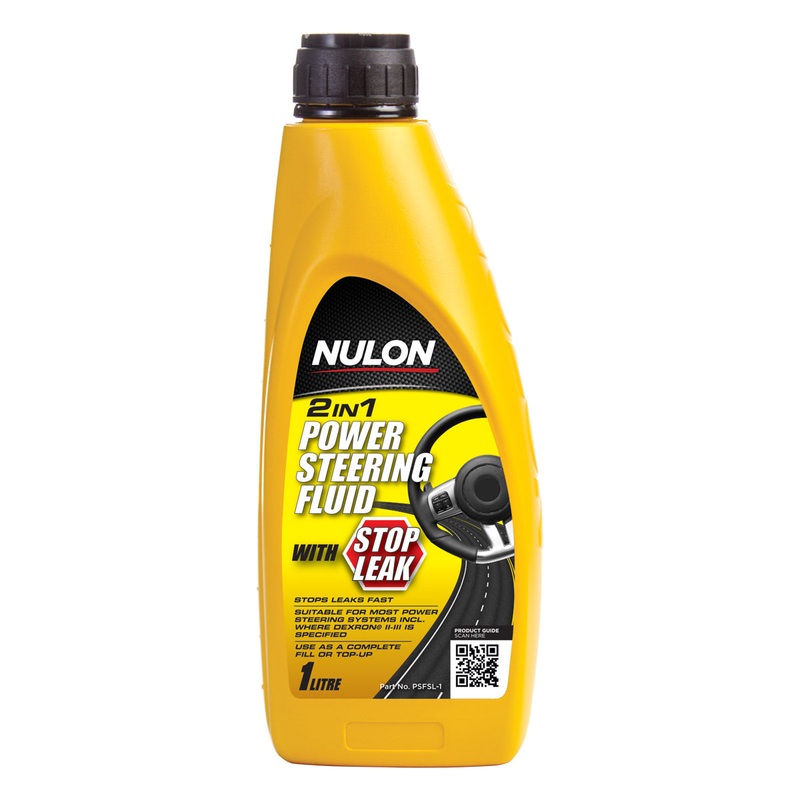 Nulon PSFSL-1 2 in 1 Power Steering Fluid with Stop Leak 1L (Pickup Only)