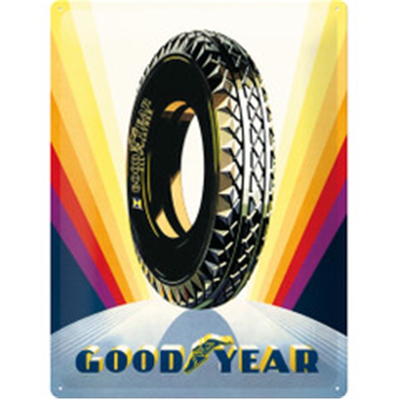 Nostalgic Art Goodyear Rainbow Wheel Tin Sign – 5123243