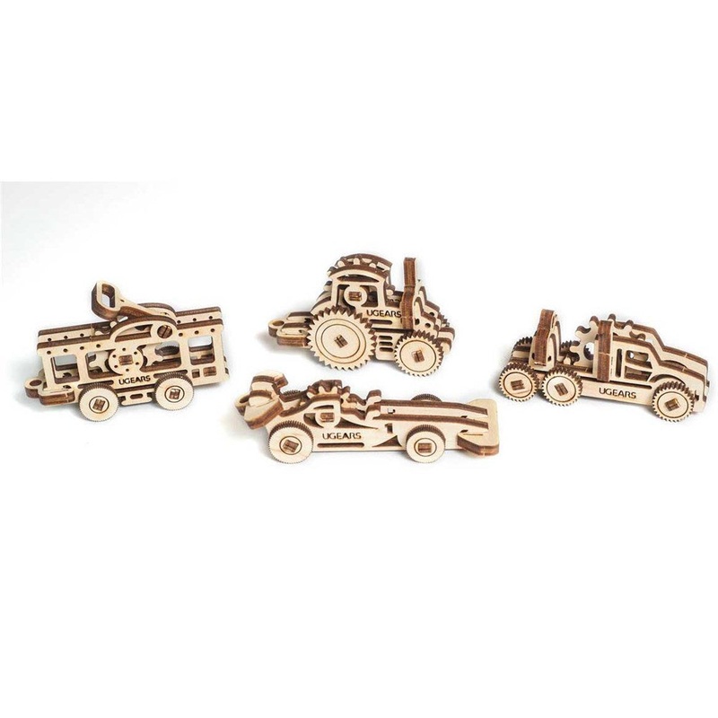 UGEARS U-Fidget Vehicles Wooden Model Set – 70033