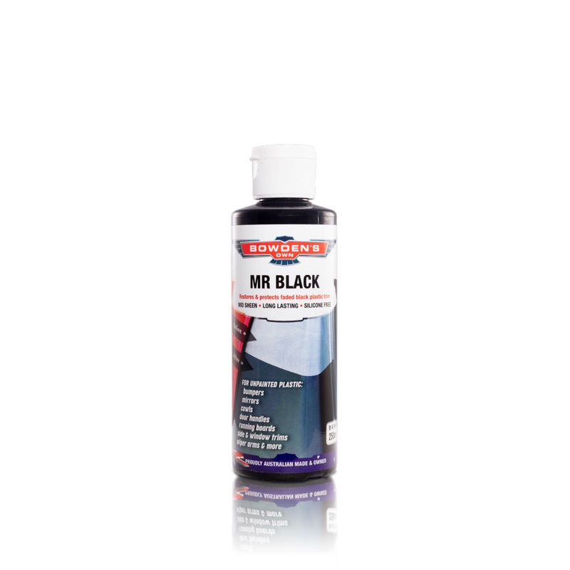 Bowden’s Own Mr Black Trim Restorer 250ml – BOMRBLACK