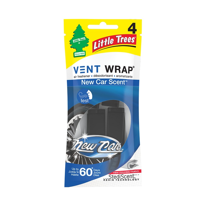 Little Trees Air Freshener Vent Wrap 4 Pk – New Car Scent 52733