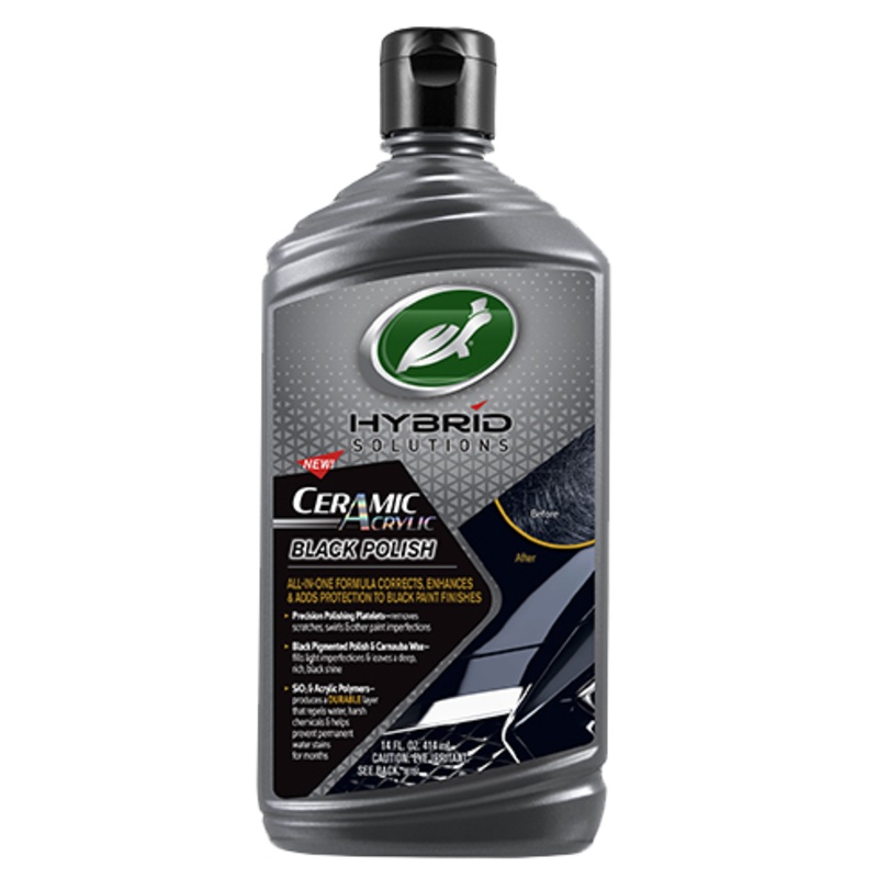 Turtle Wax Hybrid Solutions Ceramic Black Polish and Wax – 414mL – 53448