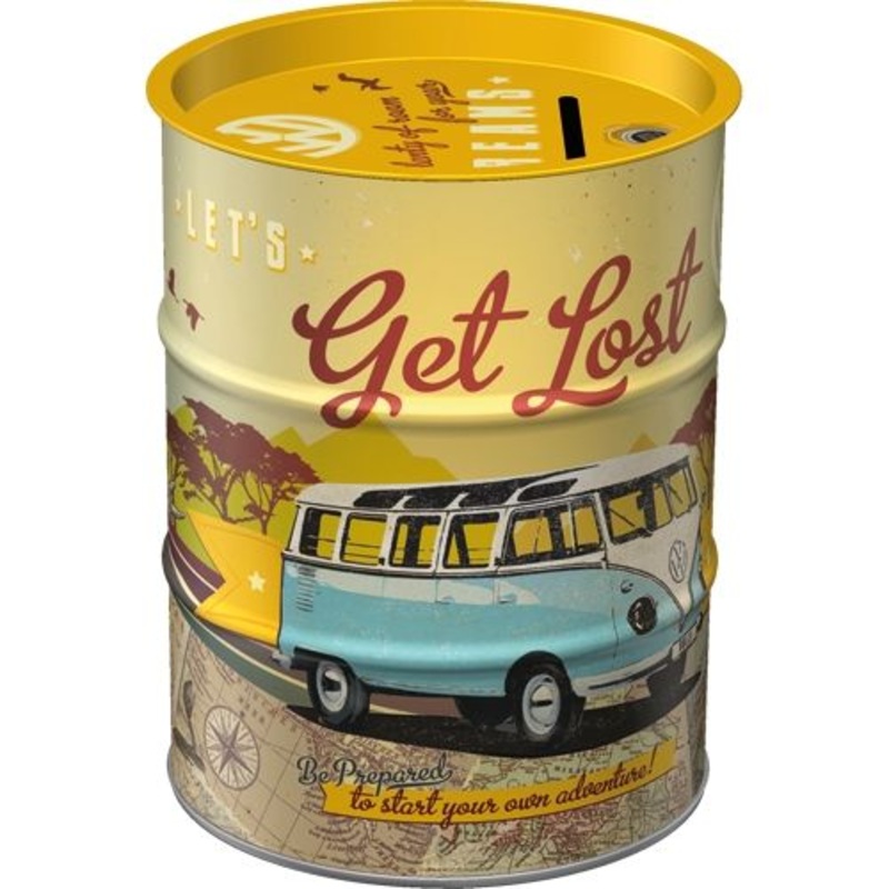 Nostalgic Art Oil-Barrel Money Box VW Kombi Let’s Get Lost 31503 – 5131503