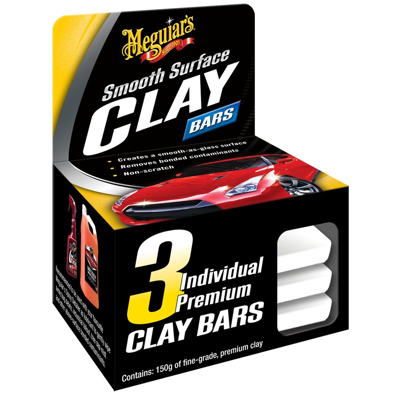 Meguiar’s Smooth Surface Clay Bar – 3 Pack – G1117