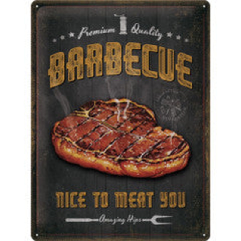 Nostalgic Art 30 x 40cm Metal Sign Barbecue – Nice To Meat You 23292 – 5123292