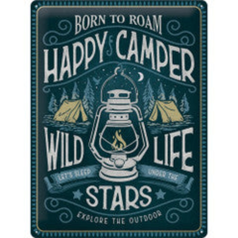 Nostalgic Art 30 x 40cm Metal Sign Happy Camper 23293 – 5123293